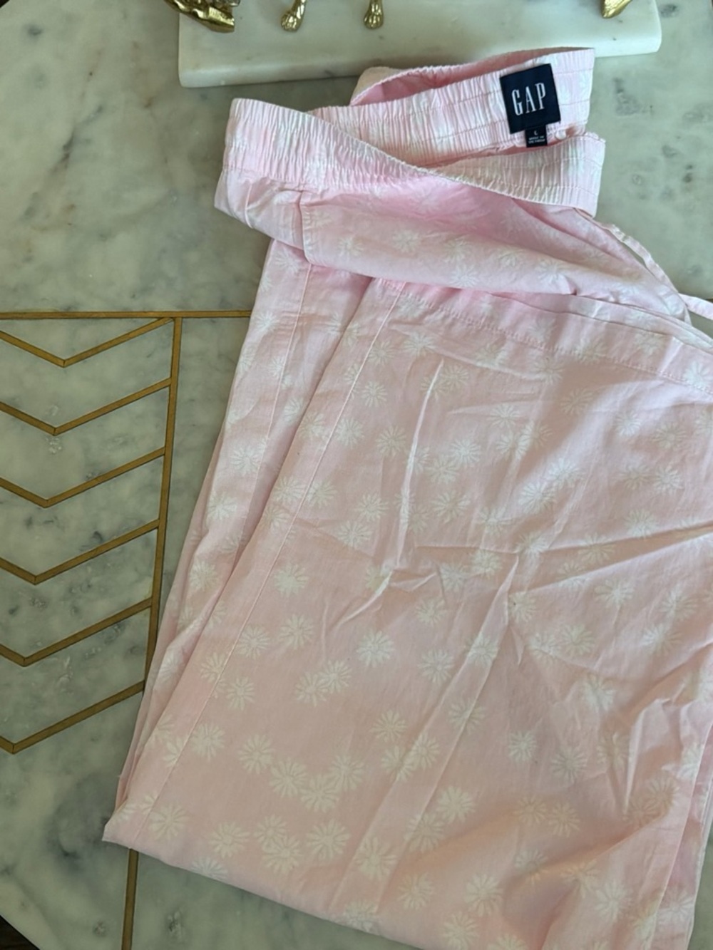 GAP Girls Light Pink Floral Pull-On Pants